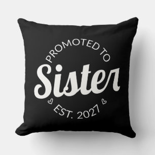 Cojín Decorativo Ascendida a Hermana Est 2027 Hermana Mayor Yo