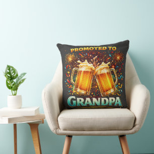 Cojín Decorativo Ascendido a Abuelo Futuro