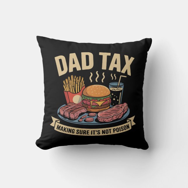 Cojín Decorativo Asegurarse de que no es veneno - Chiste de papá (Anverso)