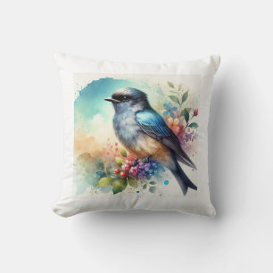 Cojín Decorativo Ashy Drongo 140624AREF109 - Watercolor