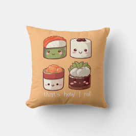 Cojín Decorativo Así es como hago correr el suhi kawaii