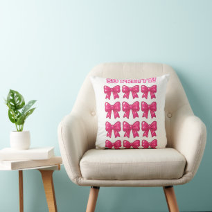 Cojín Decorativo Así que Bonito rosado dobla la estética de la coqu