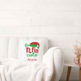 Cojín Decorativo Así que el humor de Elfin Cute Navidades graciosos