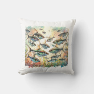 Cojín Decorativo Asian Glassfish 030624AREF117 - Watercolor