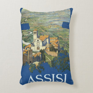 Cojín Decorativo Asís Italia Arte de Viaje Antiguo Basílica Frances