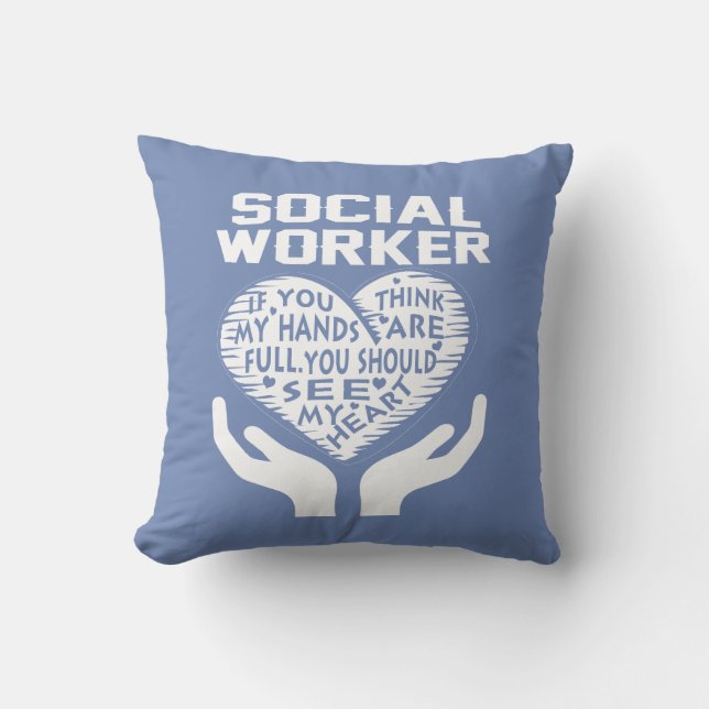 Cojín Decorativo Asistente social (Anverso)