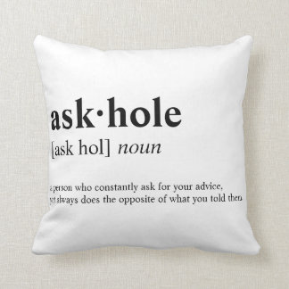 Cojín Decorativo Askhole - significado del diccionario