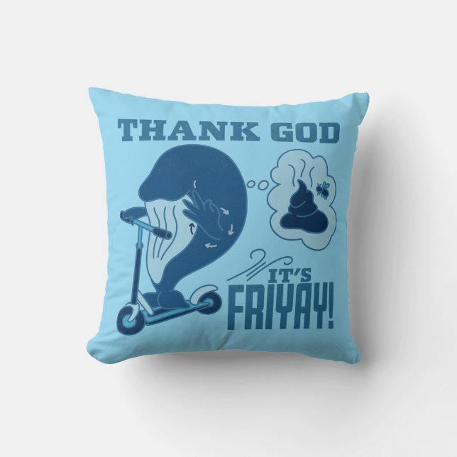 Cojín Decorativo ASL Friday Design - Thank God It’s Friyay!  (Anverso)