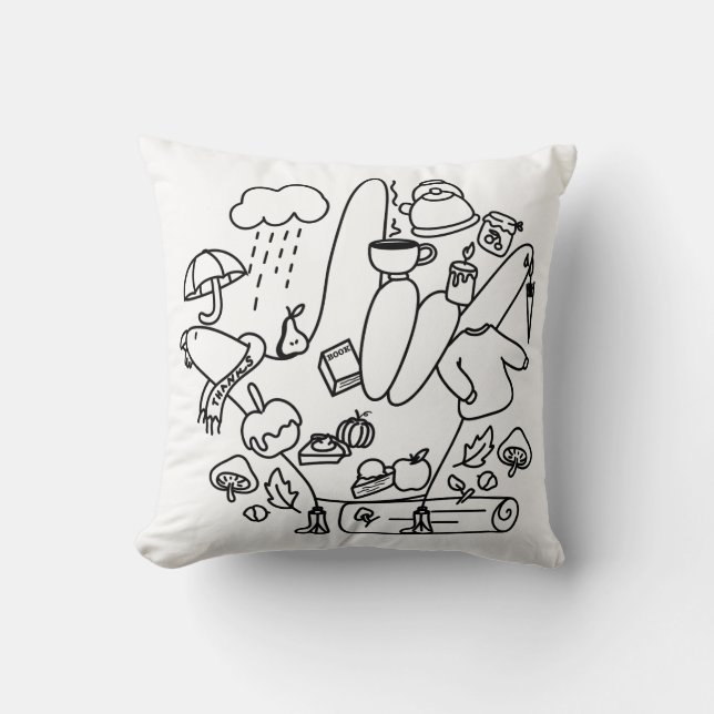 Cojín Decorativo ASL ILY Thanks – Autumn Vibes  (Anverso)