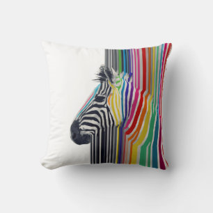 Cojín Decorativo asombrosas rayas vibrantes de moda zebra