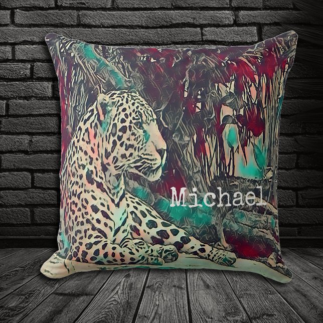 Cojín Decorativo Asombroso Jaguar personalizado (Subido por el creador)