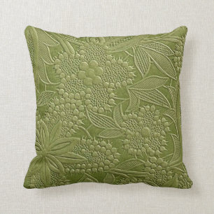 Cojín Decorativo “Aspecto de Patrón Verde Lima Profundo”