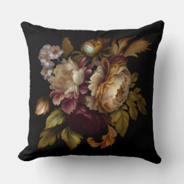 Cojín Decorativo Aspecto Floral de Pintura Clásica del Viejo Mundo
