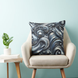 Cojín Decorativo aspecto metálico, estilo industrial