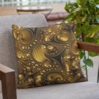 Aspecto metálico fractal dorado