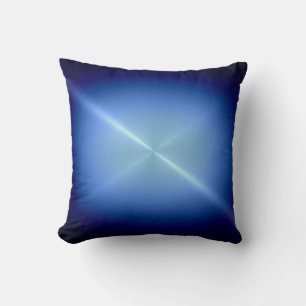 Cojín Decorativo Aspecto Metalizado del acero inoxidable azul oscur