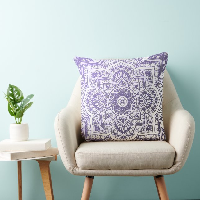 Cojín Decorativo Aster Mandala Throw Pillow (Silla)