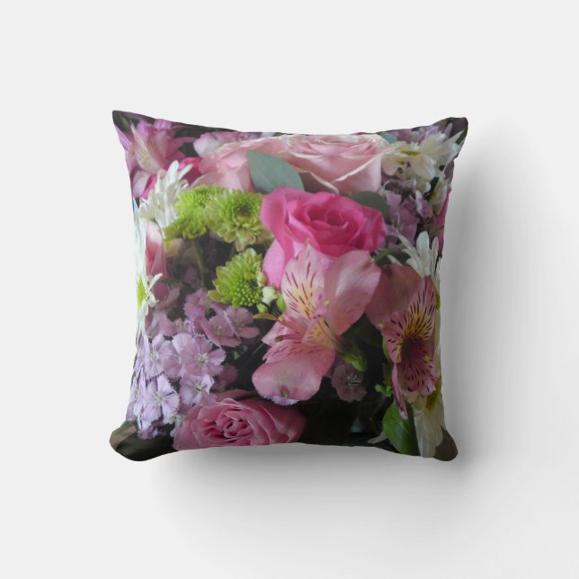 Cojín Decorativo Aster Rosa Lily Flower Pillow (Anverso)