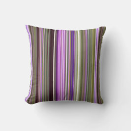 Cojín Decorativo Asters Purpura Silvestre Franja Purpura y Verde