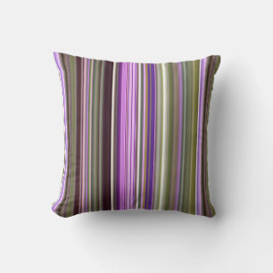 Cojín Decorativo Asters Purpura Silvestre Franja Purpura y Verde