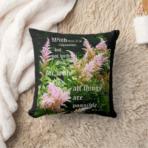 Cojín Decorativo Astilbe con Marcos 10:27