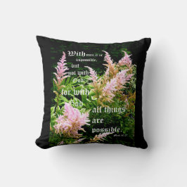 Cojín Decorativo Astilbe con Mark 10:27