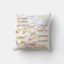 Astrología infantil Gemini Pillow Zodiac