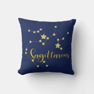 Cojín Decorativo Astrología sagittariana con constelación de estrel