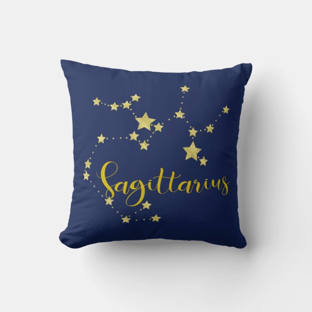 Cojín Decorativo Astrología sagittariana con constelación de estrel (Anverso)