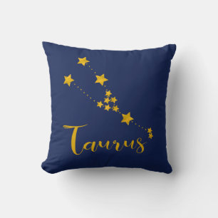 Cojín Decorativo Astrología Taurus con constelación de estrellas