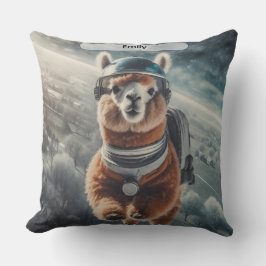 Cojín Decorativo Astronaut Alpaca in Space Surreal Animal 