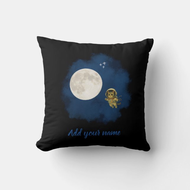 Cojín Decorativo Astronaut Cat Throw Pillow (Anverso)