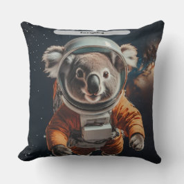 Cojín Decorativo Astronaut Koala Space Surreal Animal Custom