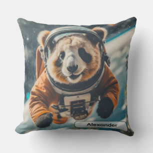 Cojín Decorativo Astronaut Panda en el Espacio Guardería de Animale