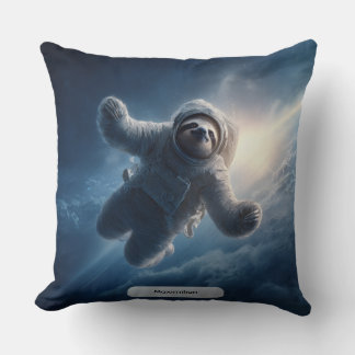 Cojín Decorativo Astronaut Sloth Space Surreal Animal Personalized 