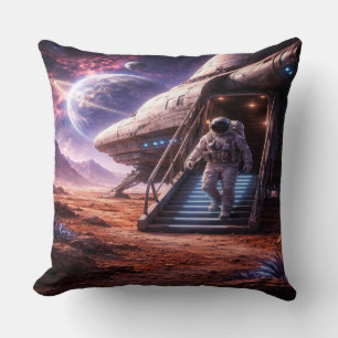 Cojín Decorativo Astronauta Abandonando Nave de Aterrizaje