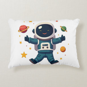 Cojín Decorativo Astronauta adorable en el espacio