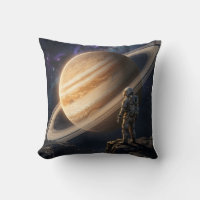 Astronauta contemplando Saturno