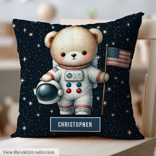 Cojín Decorativo Astronauta De Oso De Teddy Niño Niño Niño Piscina 