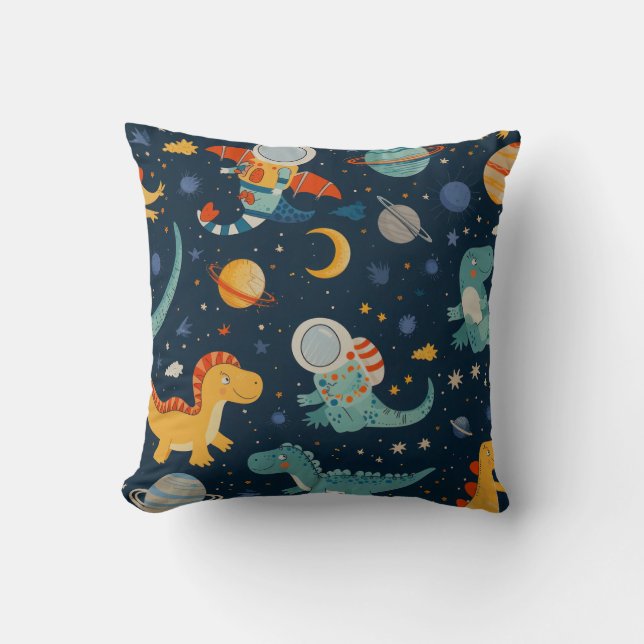 Cojín Decorativo Astronauta divertida de Dino (Anverso)