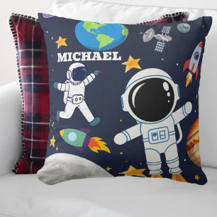 Cojín Decorativo Astronauta Divertido del Espacio Exterior,Cumpleañ
