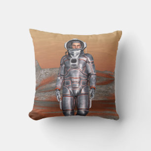 Cojín Decorativo Astronauta Marte - Explorador Espacial en Planeta