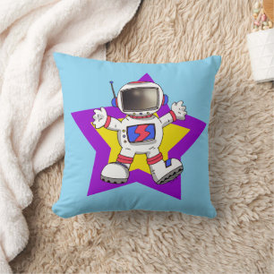 Cojín Decorativo Astronauta personalizado en diseño de estrellas