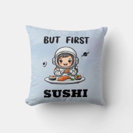 Cojín Decorativo Astronautas comiendo sushi