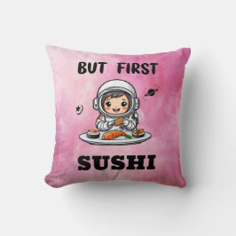Cojín Decorativo Astronautas comiendo sushi