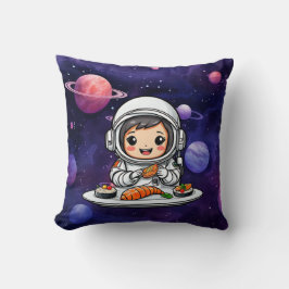 Cojín Decorativo Astronautas comiendo sushi