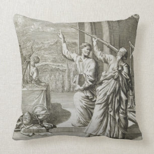 Cojín Decorativo Astrónomo griego que estudia las estrellas,