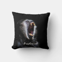 Asustado Mono Gibbon Negro Gigante Con Nombre