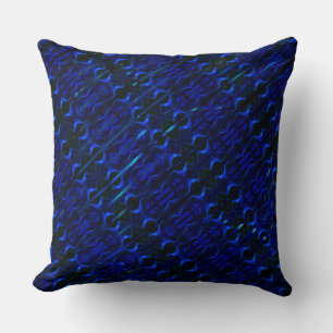 Cojín Decorativo Ataque de alambre metálico azul oscuro