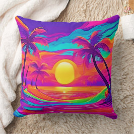 Cojín Decorativo Atardecer Azul y Naranja